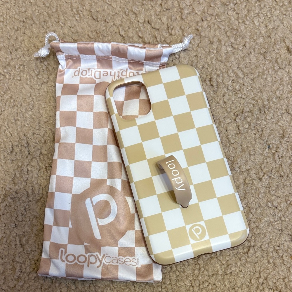 LoopyCases iPhone 11 Checkered Phone Case